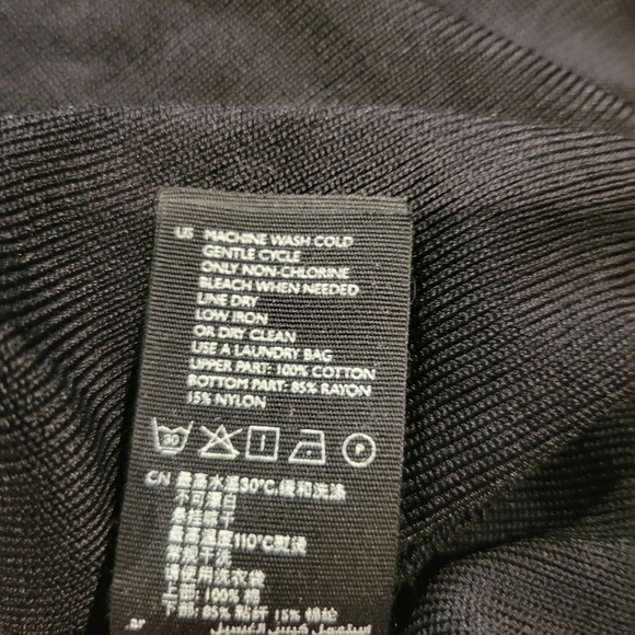 Cos size L mixed Media fabric black short sleeves dress - Picture 8 of 8